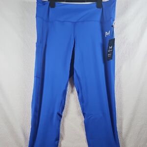 Melt Fit Essential Leggings With Side Pockets, Royal Blue, Size 2XL